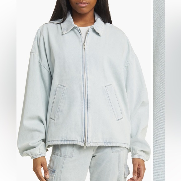 Fear of God Essentials Shell Denim Bomber Jacket - Picture 6 of 7